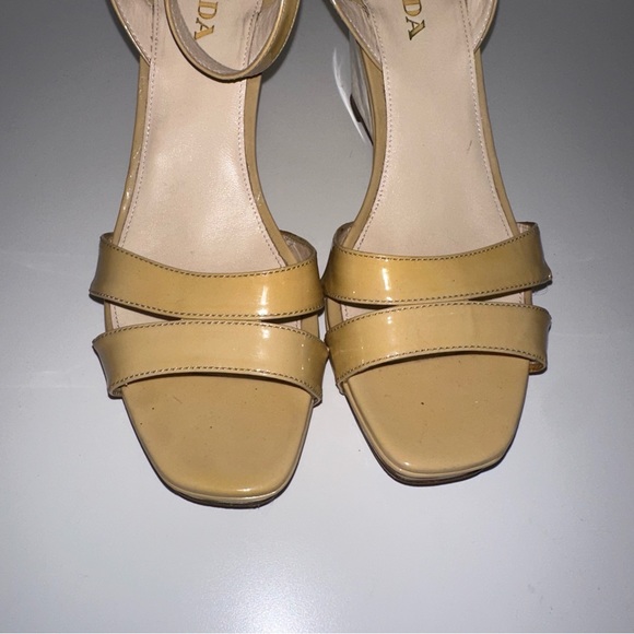 Prada Nude Wedge Heels 38 - Picture 5 of 8
